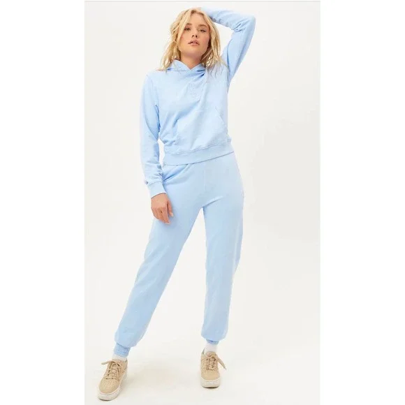 Frankies Bikinis Frank Oversized Sweatpants Joggers Size Small Blue - Picture 1 of 7